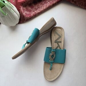 Anne Klein Sport Sandals Teal Size 6
